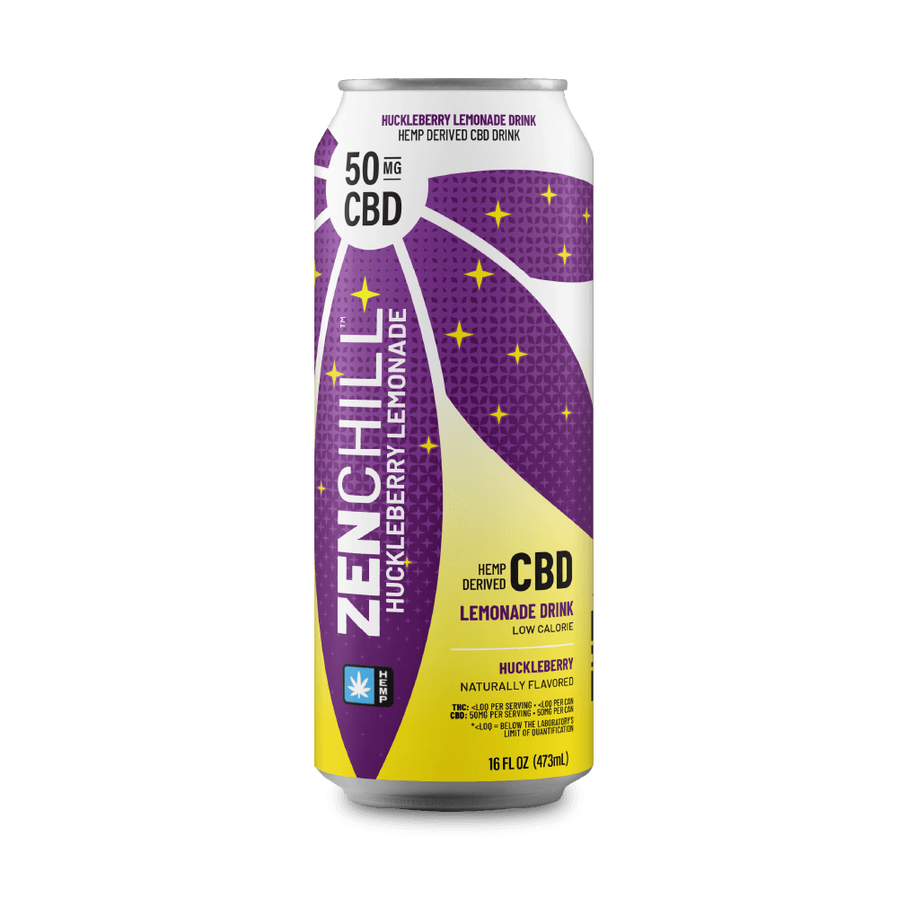 50mg CBD Drink | Zentopia - Huckleberry Chill CBD Lemonade