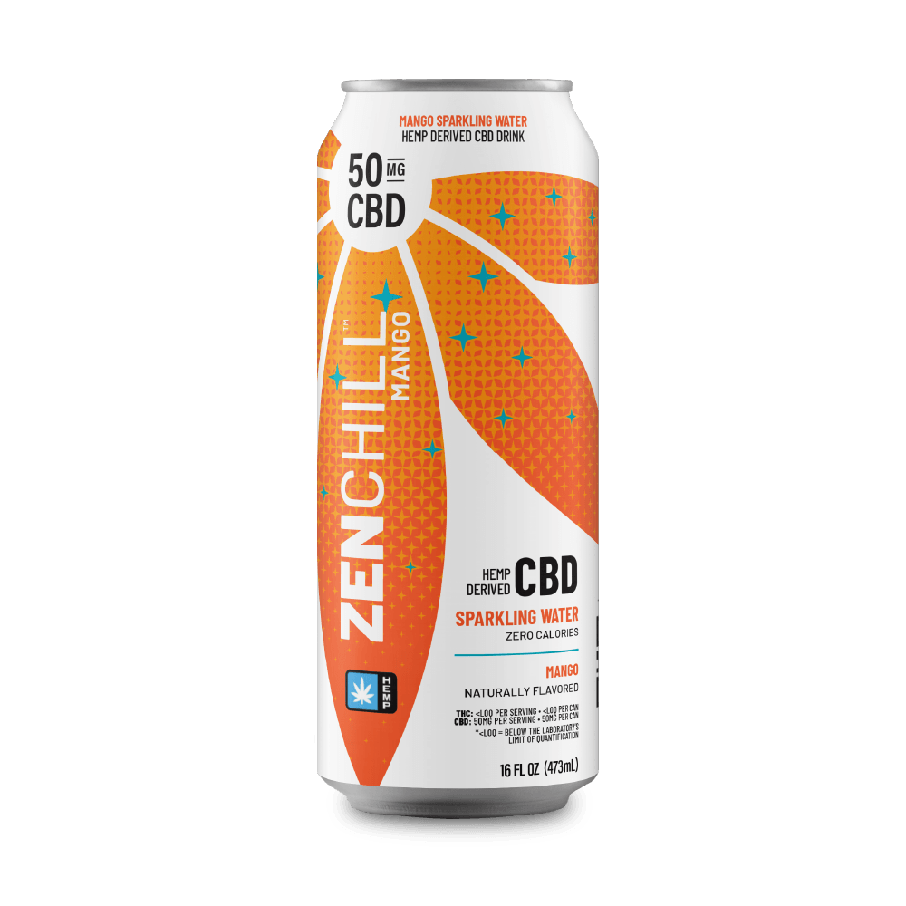 Zentopia - Mango Chill CBD Sparkling Water | 50mg CBD Seltzer