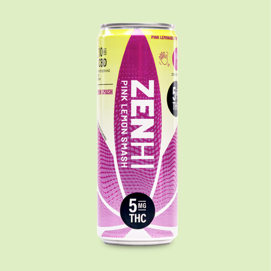 Zenhi Pink Lemon Smash - 5mg THC + 10mg CBD Drink