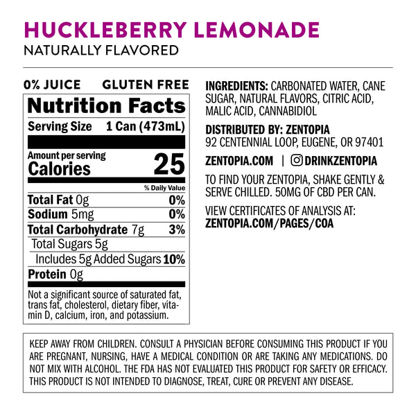 Huckleberry Chill CBD Lemonade