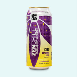 A can of Zentopia ZenChill CBD Huckleberry Lemonade
