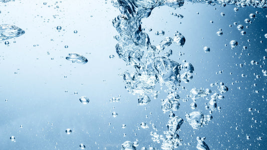 Closeup image of sparkling water