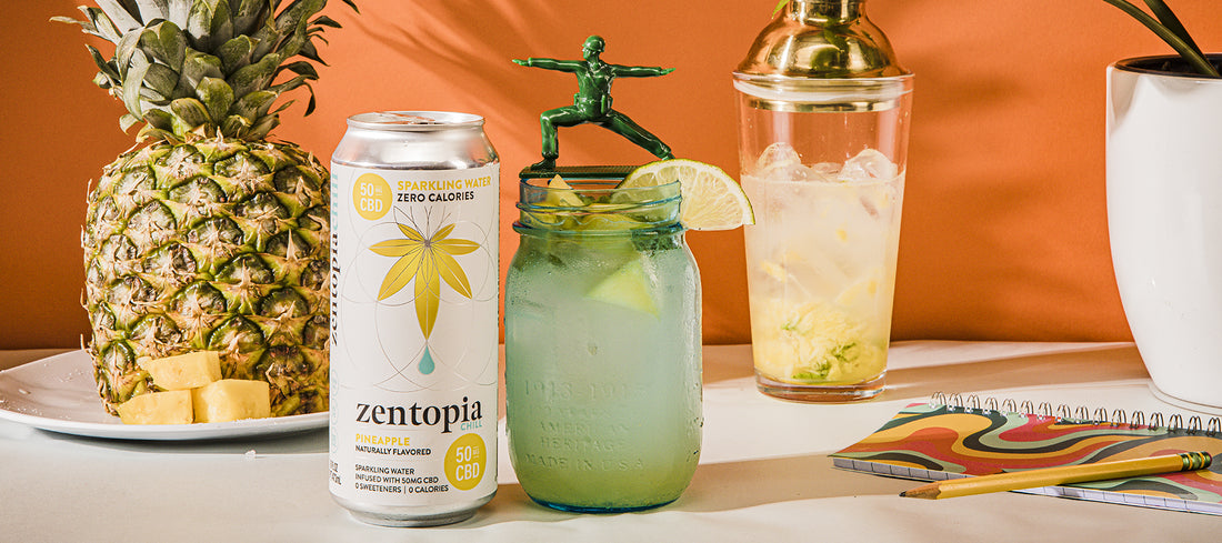 Zentopia CBD Pineapple CBD Mojito Mocktail