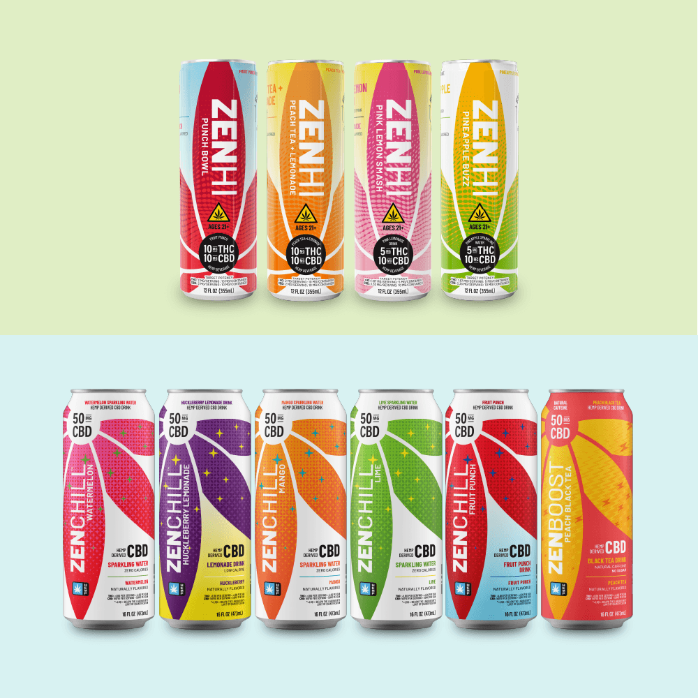 Zentopia Sampler Pack: CBD & THC-Infused Drinks