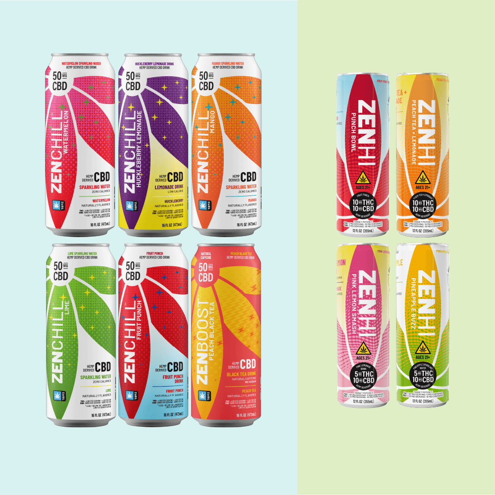 Zentopia Sampler Pack: CBD & THC-Infused Drinks