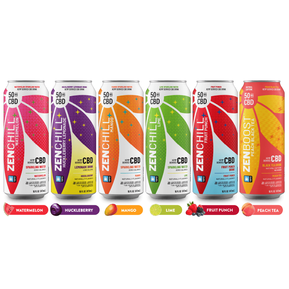 Zentopia Sampler Pack: CBD & THC-Infused Drinks