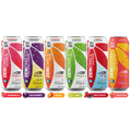 Row of Zenchill CBD drinks in various flavors on a gray background