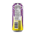 Can of CBD Hucklebrry lemonade with nutrition facts label on a dark background