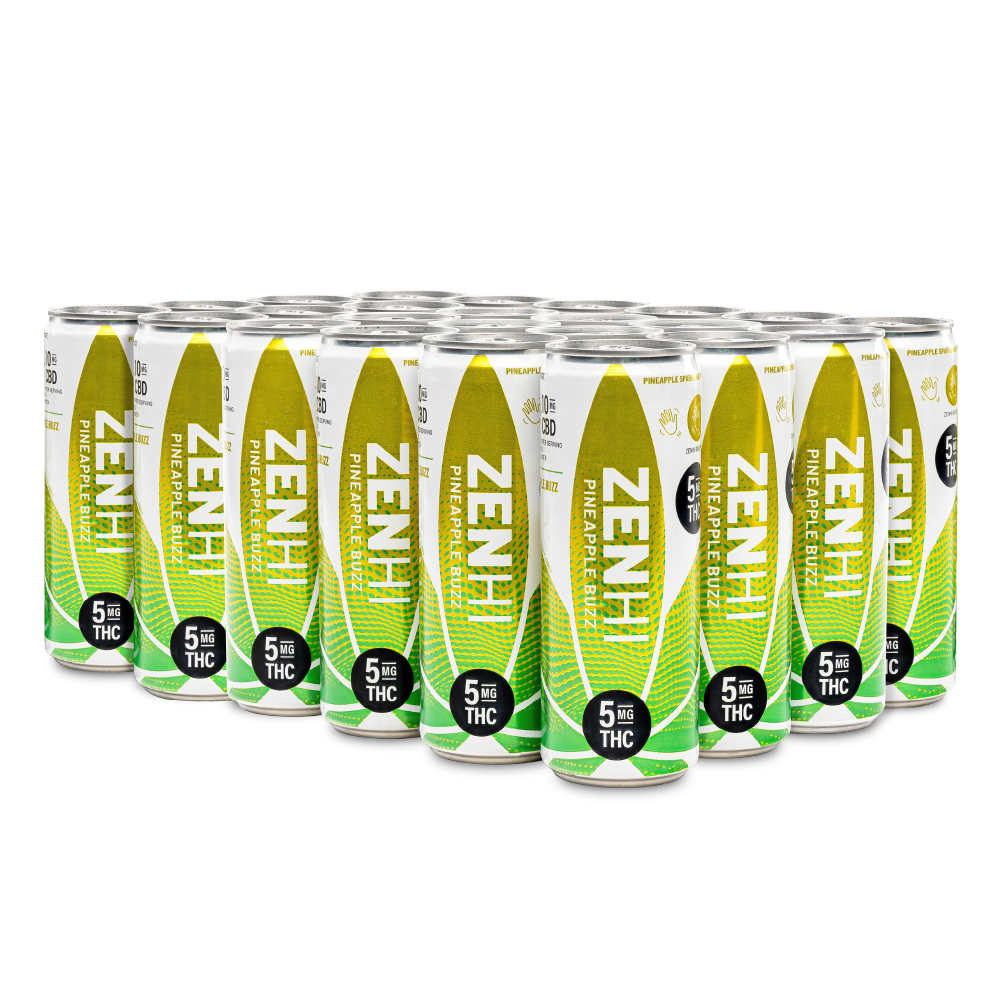 ZenHi Pineapple Buzz 24 Pack | THC + CBD Drinks
