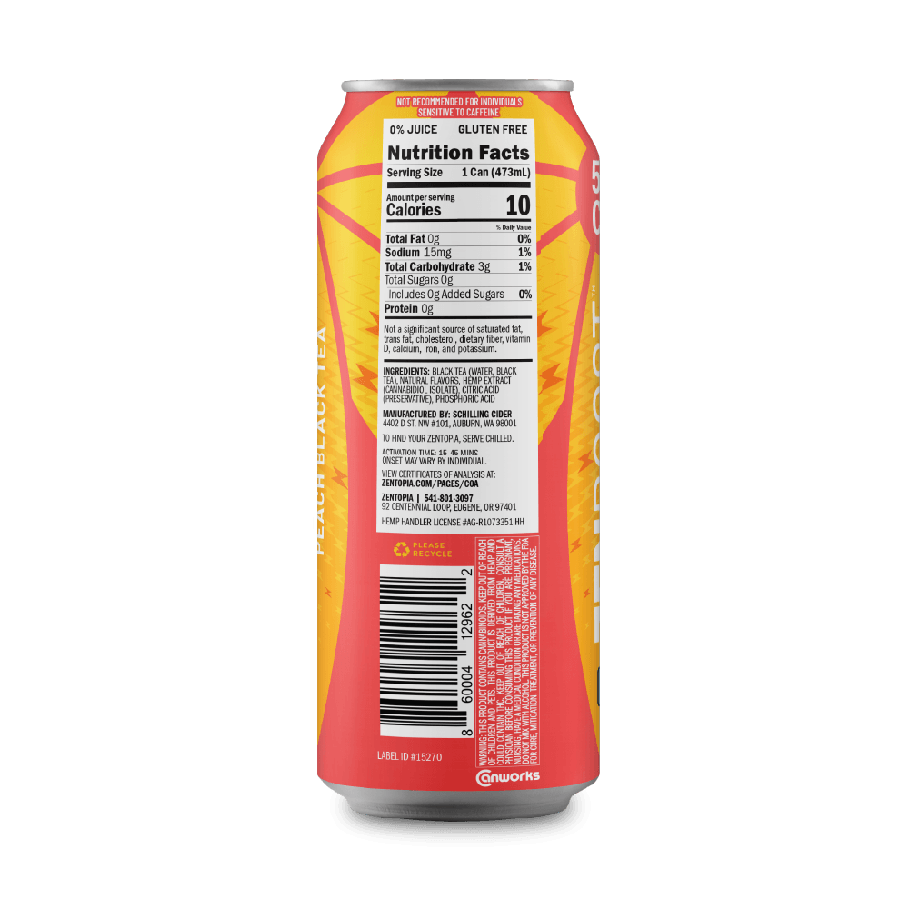 Peach Boost CBD Caffeinated Black Tea