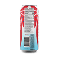 Can of Zentopia Fruit Punch CBD sparkling water with nutrition facts label on a solid background