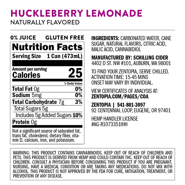 Huckleberry Chill CBD Lemonade