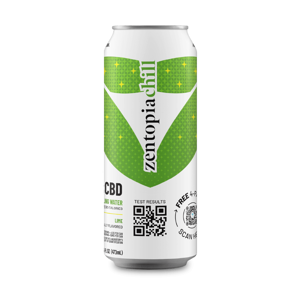 Zentopia - Lime Chill CBD Sparkling Water | 50mg CBD Seltzer Zentopia - Lime Chill CBD Sparkling Water | 50mg CBD Seltzer