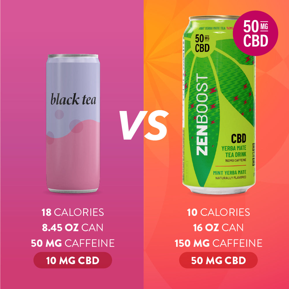 Mint Yerba Mate Boost CBD Caffeinated Tea