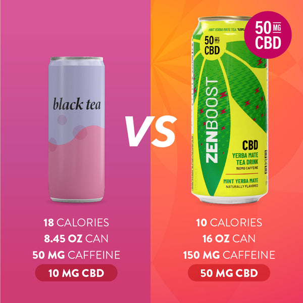 Mint Yerba Mate Boost CBD Caffeinated Tea