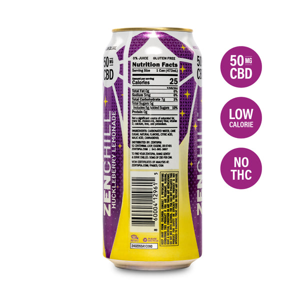 Zentopia CBD Huckleberry Lemonade Nutrition Facts